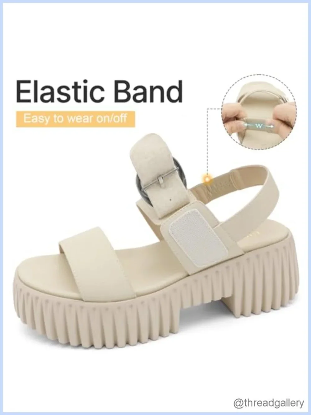 Womens Platform Sandals Chunky Wedge Heel Comfortable Arch Support Lightweight